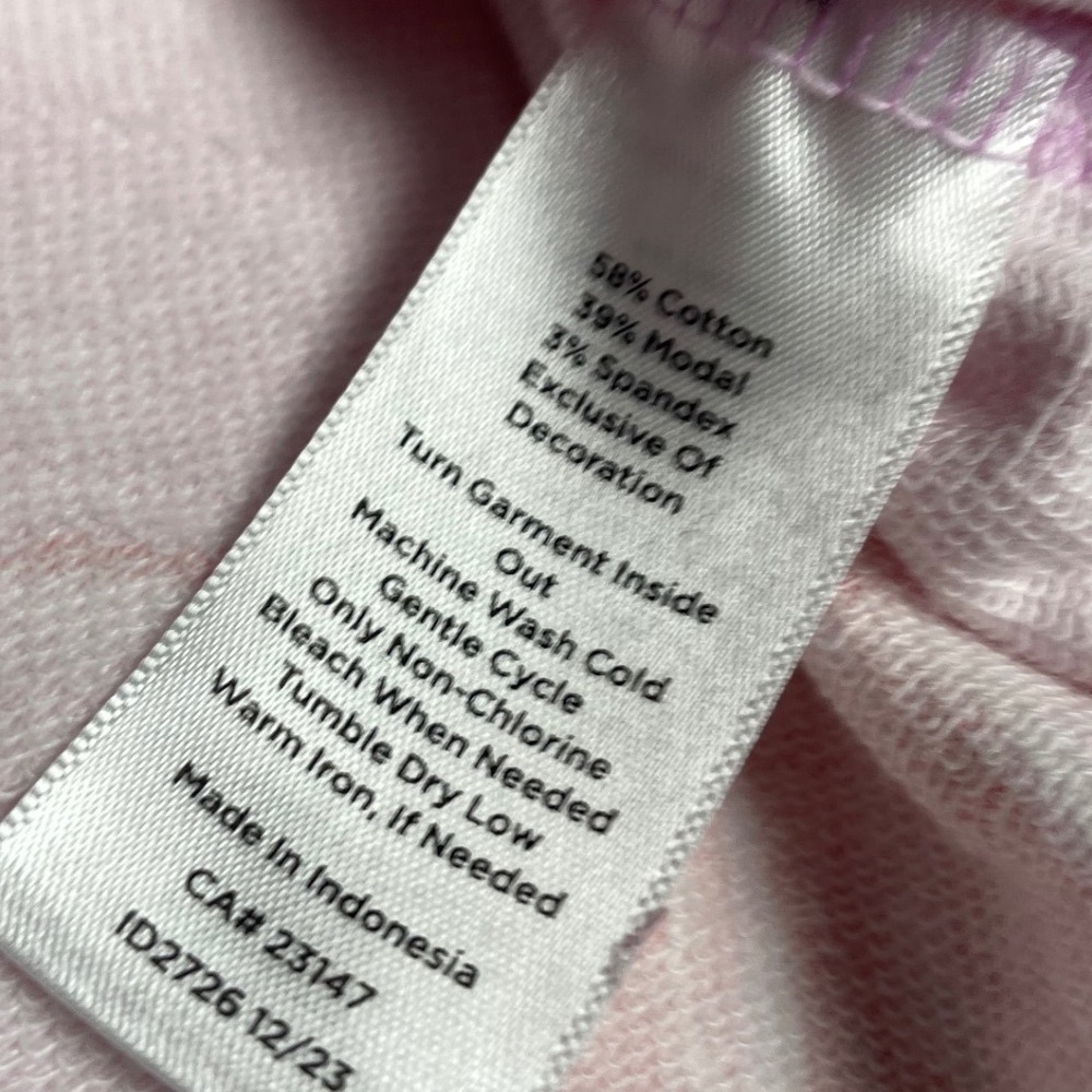 Talbots Pink Pullover with Coral Palm Print Quarter Zip - Picture 7 of 11